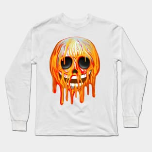 Face Melting Emoji Long Sleeve T-Shirt